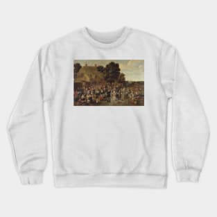 Village Wedding and Open Air Feast by School of Mattheus van Helmont Crewneck Sweatshirt